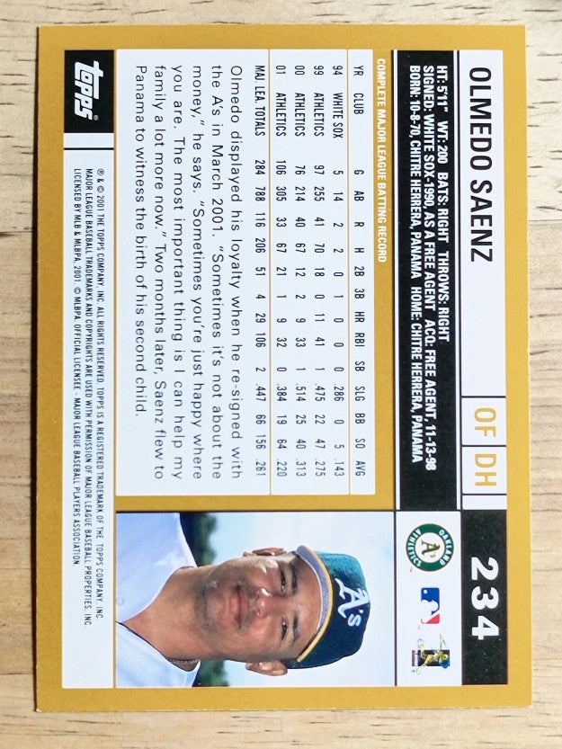 2002 Topps #234 Olmedo Saenz