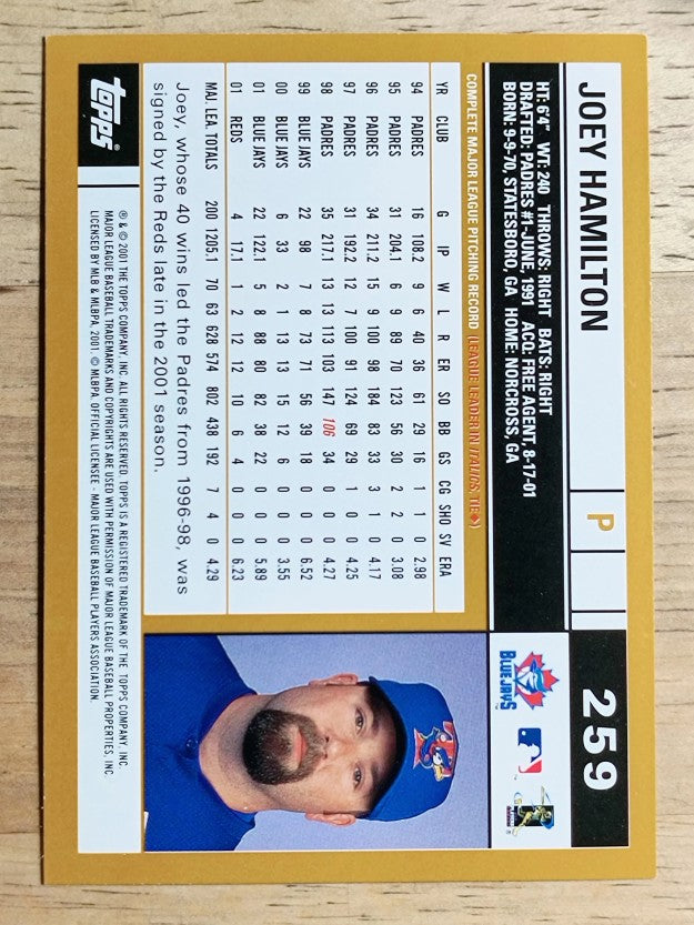 2002 Topps #259 Joey Hamilton