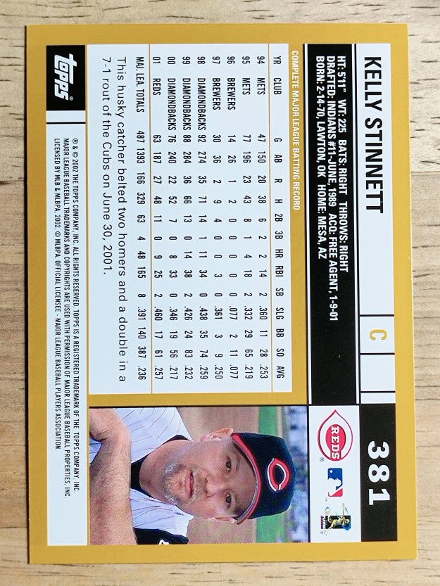 2002 Topps #381 Kelly Stinnett