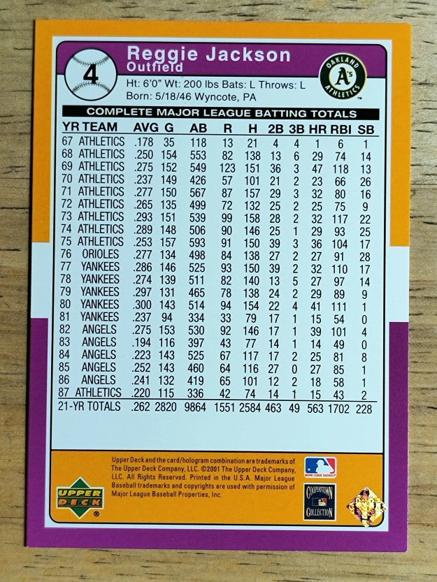 2001 Upper Deck Decade 1970's #4 Reggie Jackson