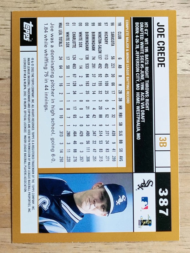 2002 Topps #387 Joe Crede