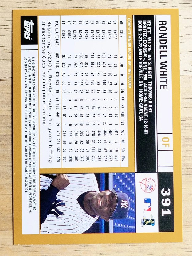 2002 Topps #391 Rondell White