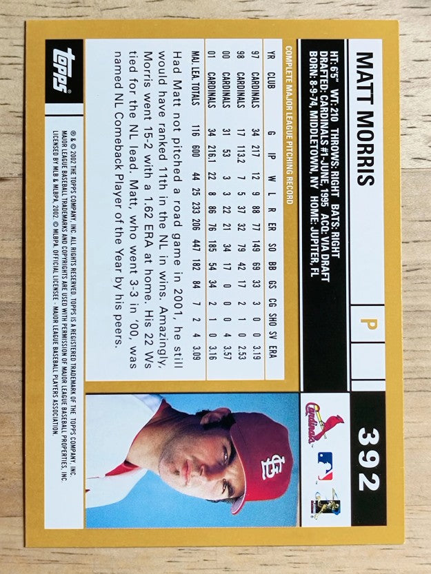 2002 Topps #392 Matt Morris