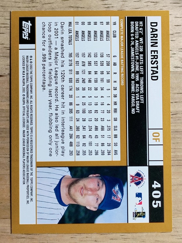 2002 Topps #405 Darin Erstad