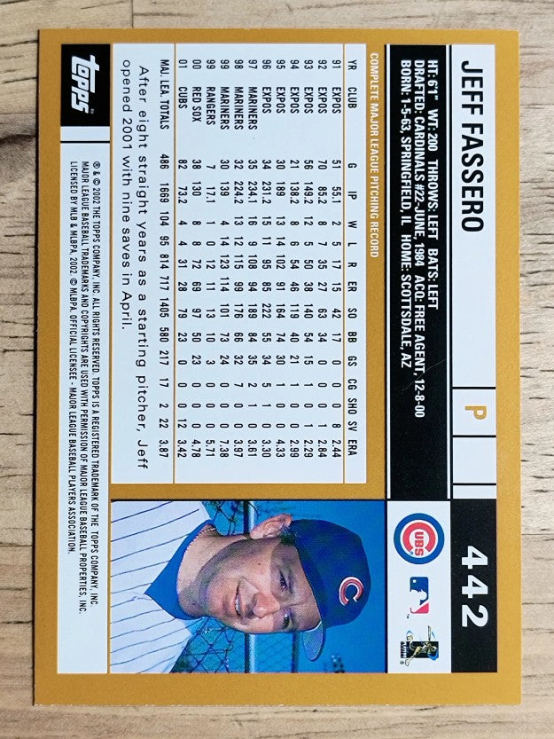 2002 Topps #442 Jeff Fassero