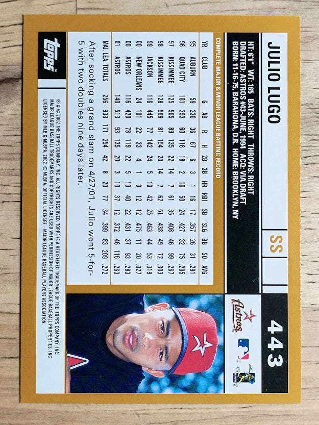 2002 Topps #443 Julio Lugo