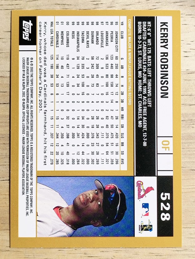 2002 Topps #528 Kerry Robinson