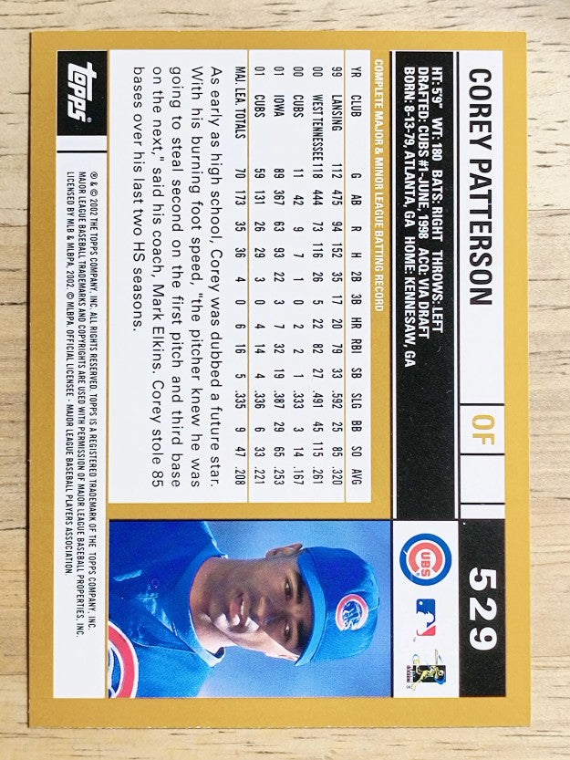 2002 Topps #529 Corey Patterson