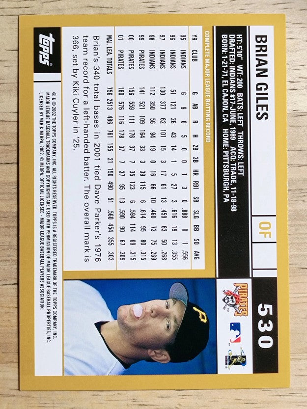 2002 Topps #530 Brian Giles
