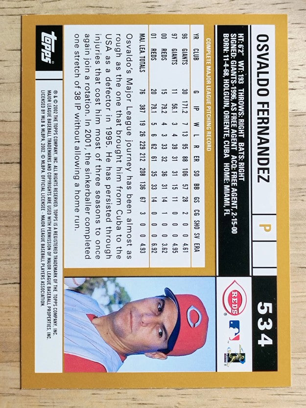 2002 Topps #534 Osvaldo Fernandez