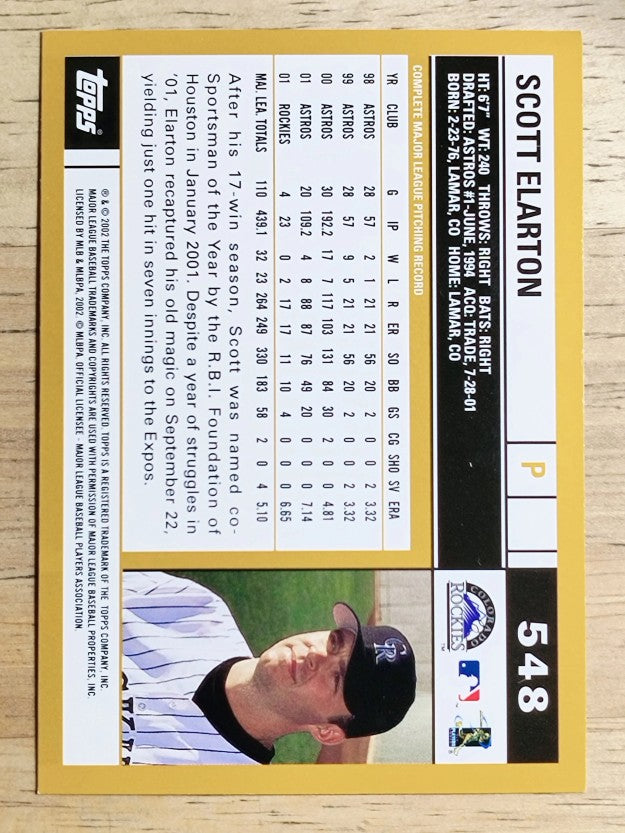 2002 Topps #548 Scott Elarton