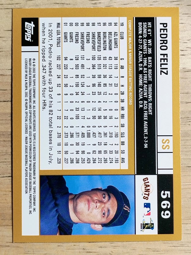 2002 Topps #569 Pedro Feliz
