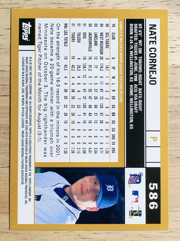 2002 Topps #586 Nate Cornejo