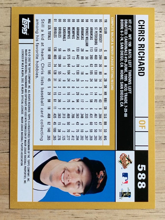 2002 Topps #588 Chris Richard