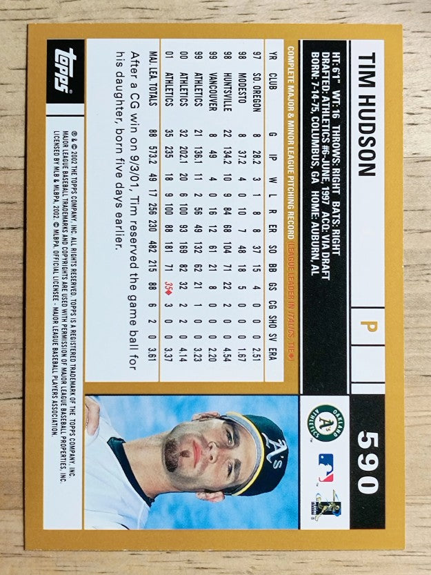 2002 Topps #590 Tim Hudson