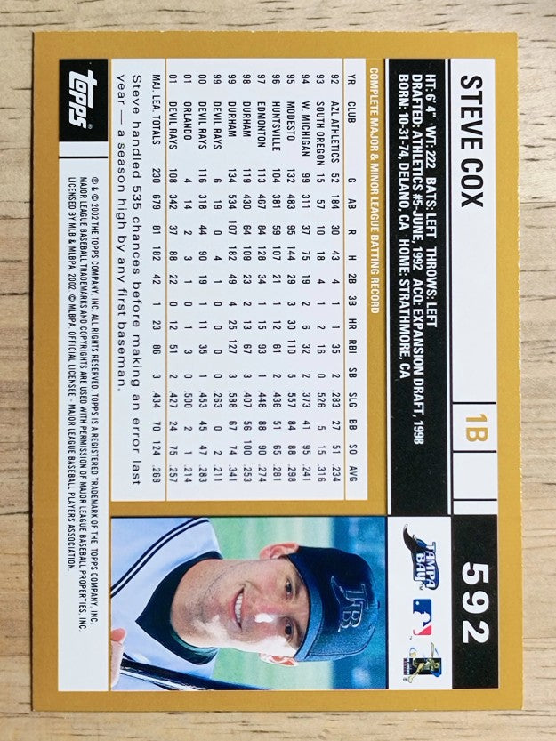 2002 Topps #592 Steve Cox