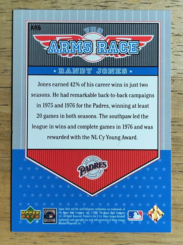 2001 Upper Deck Decade 1970's Arms Race #AR5 Randy Jones