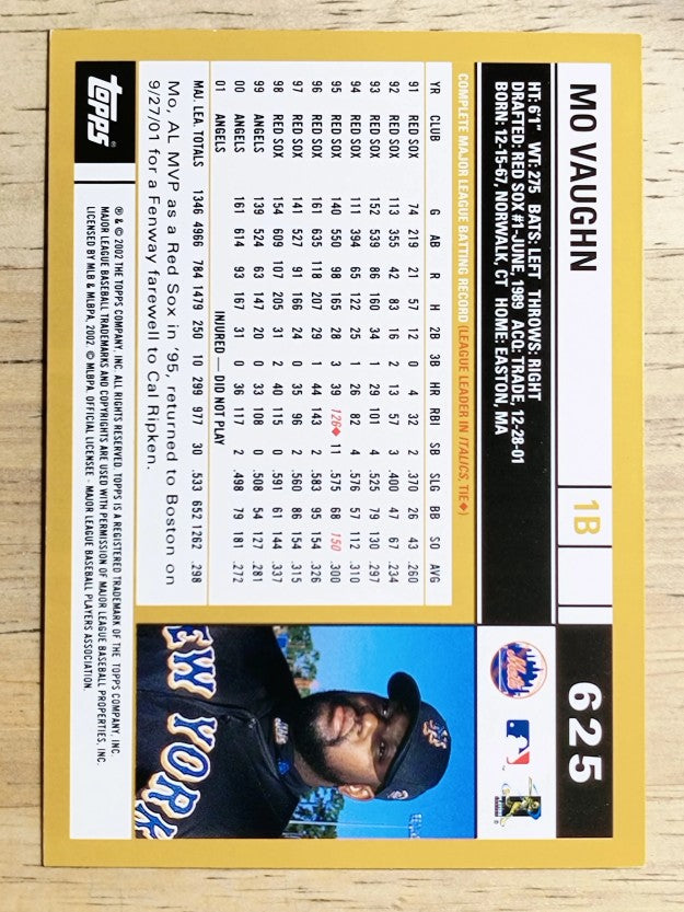 2002 Topps #625 Mo Vaughn
