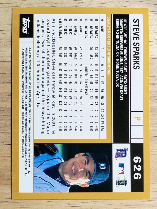 2002 Topps #626 Steve Sparks