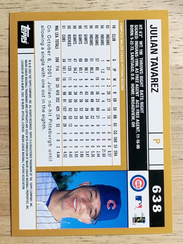 2002 Topps #638 Julian Tavarez