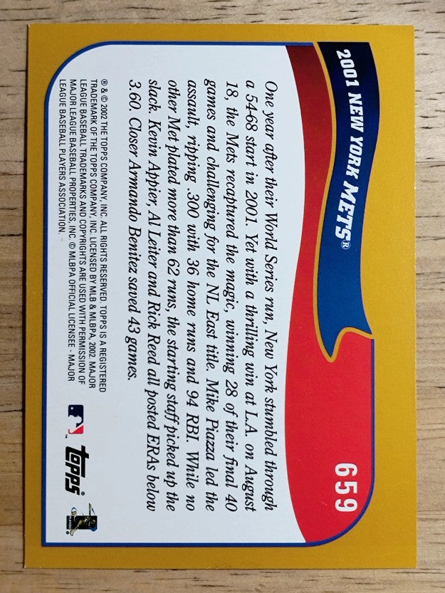 2002 Topps #659 New York Mets TC
