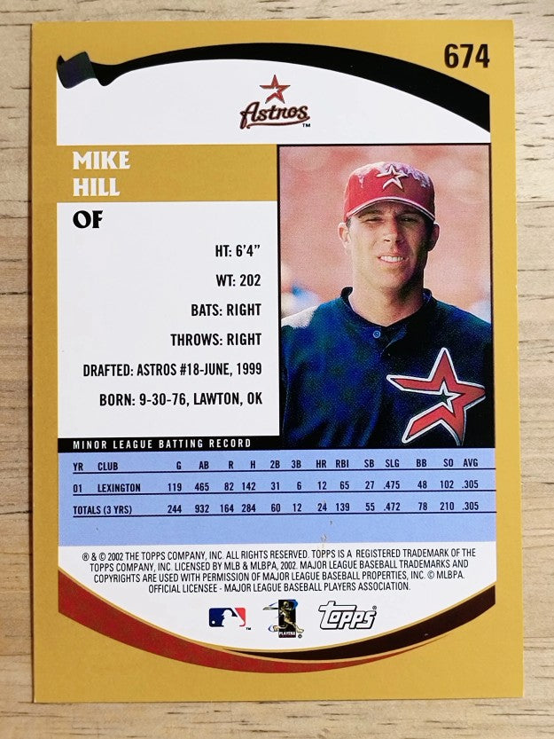 2002 Topps #674 Mike Hill PROS RC