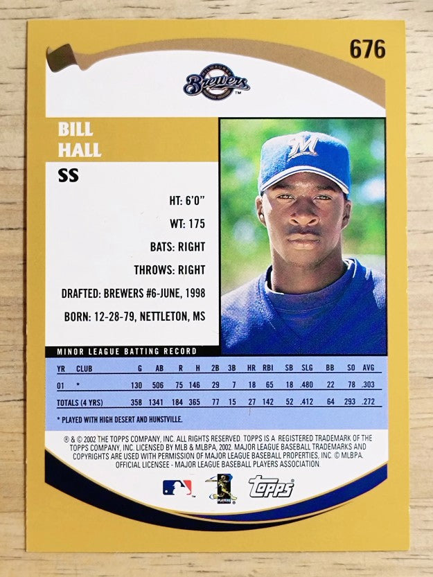 2002 Topps #676 Bill Hall PROS