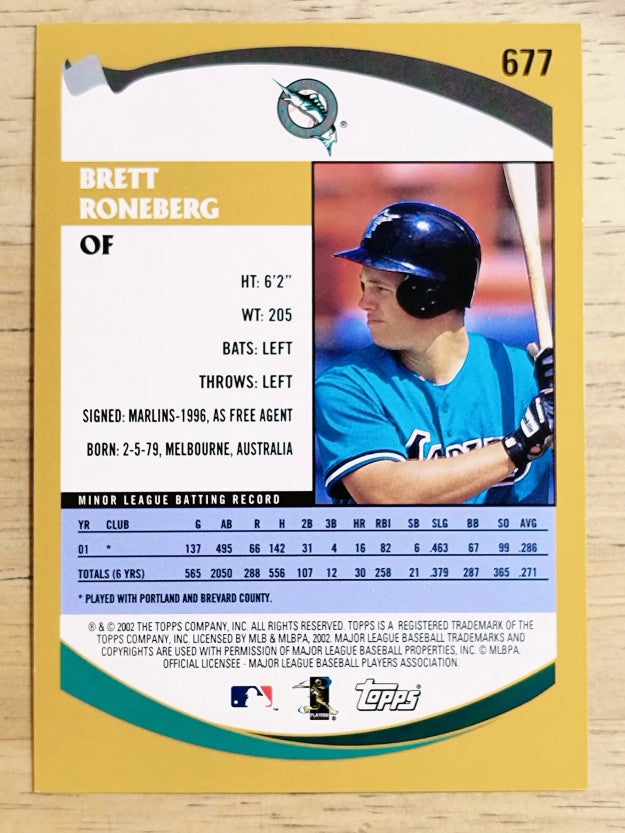 2002 Topps #677 Brett Roneberg PROS RC