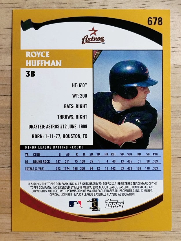 2002 Topps #678 Royce Huffman PROS RC