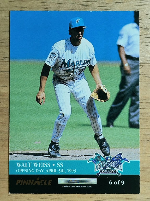 1993 Pinnacle Expansion Opening Day #6 Walt Weiss/Freddie Benavides