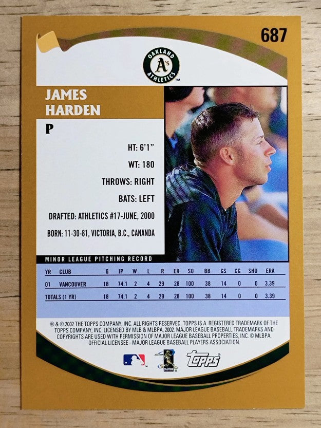 2002 Topps #687 Rich Harden PROS RC