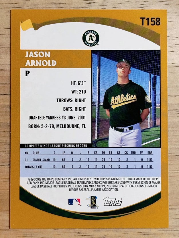2002 Topps Traded #T158 Jason Arnold RC