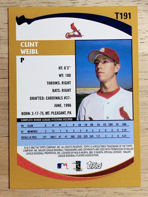 2002 Topps Traded #T191 Clint Weibl RC