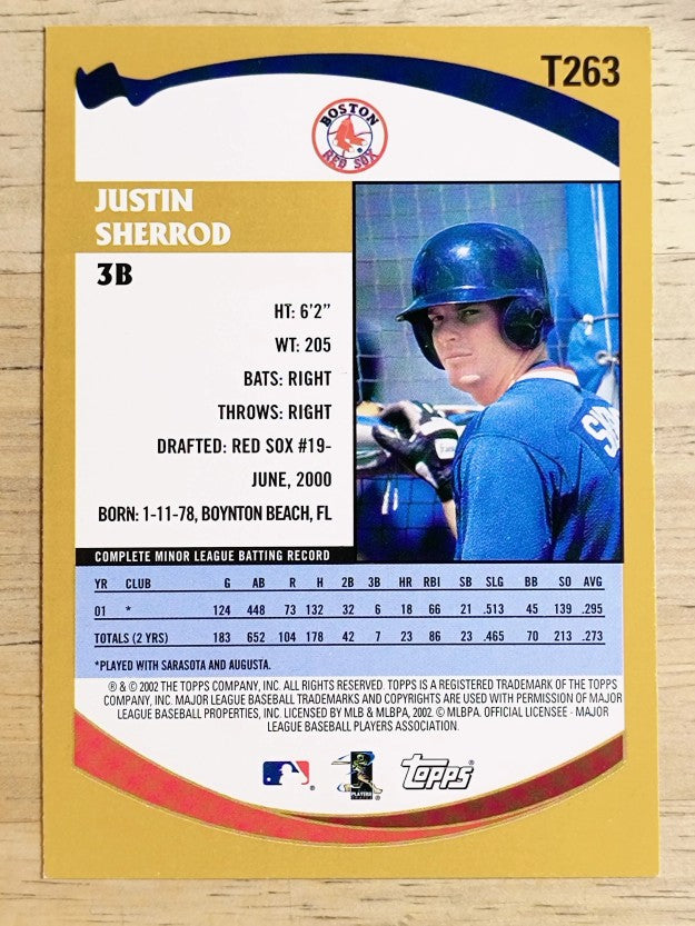 2002 Topps Traded #T263 Justin Sherrod RC