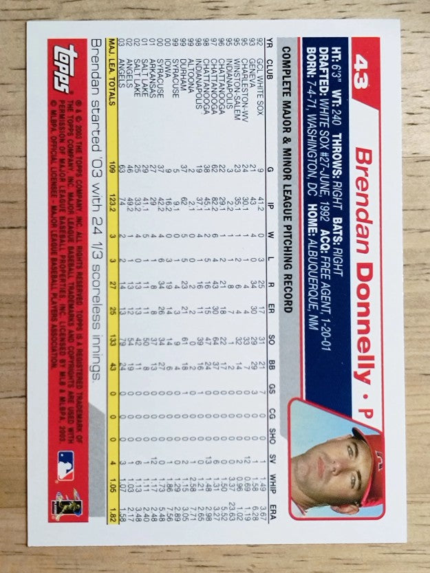 2004 Topps #43 Brendan Donnelly