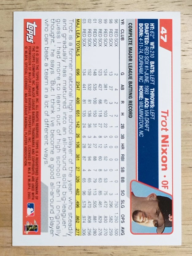 2004 Topps #47 Trot Nixon