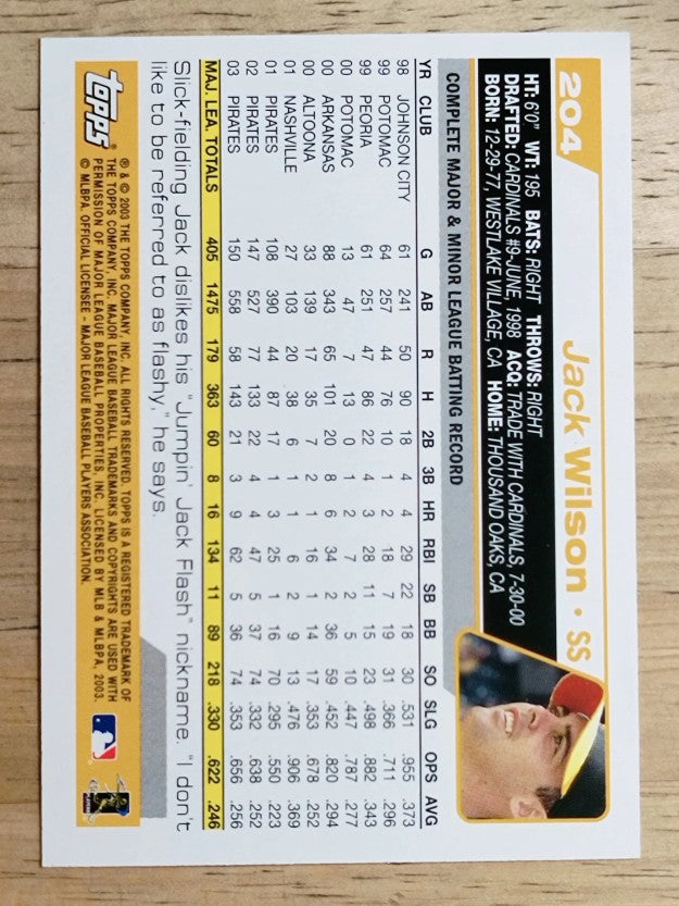 2004 Topps #204 Jack Wilson