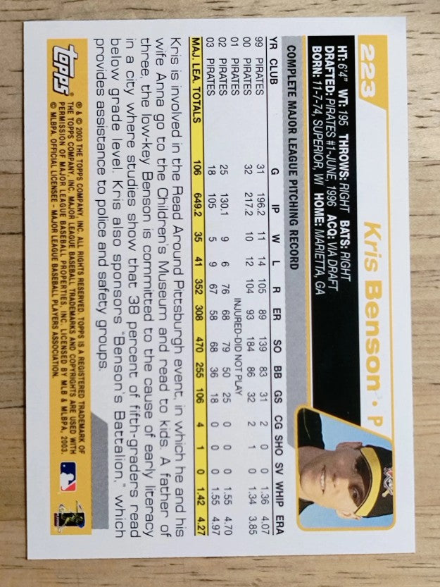 2004 Topps #223 Kris Benson