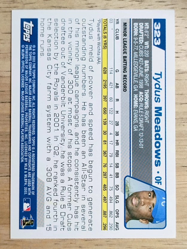 2004 Topps #323 Tydus Meadows FY RC