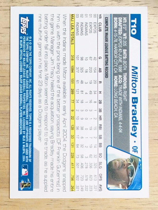2004 Topps Traded #T10 Milton Bradley