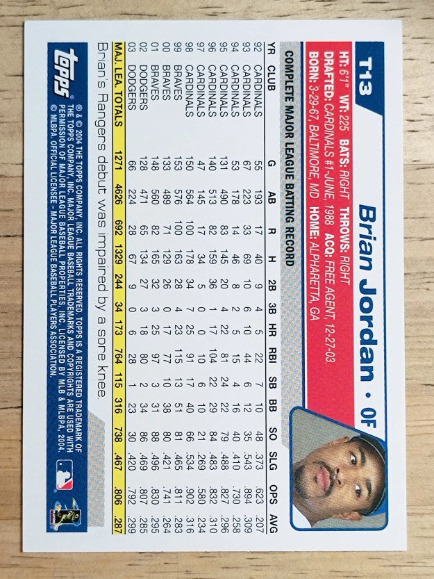 2004 Topps Traded #T13 Brian Jordan