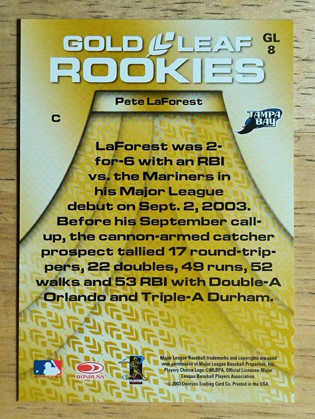 2004 Leaf Gold Rookies #8 Pete LaForest