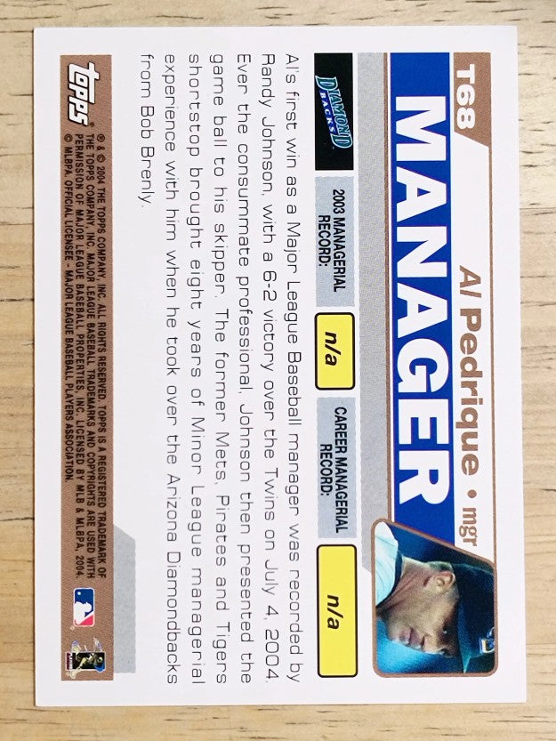 2004 Topps Traded #T68 Al Pedrique MG