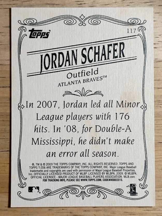 2009 Topps 206 #117 Jordan Schafer