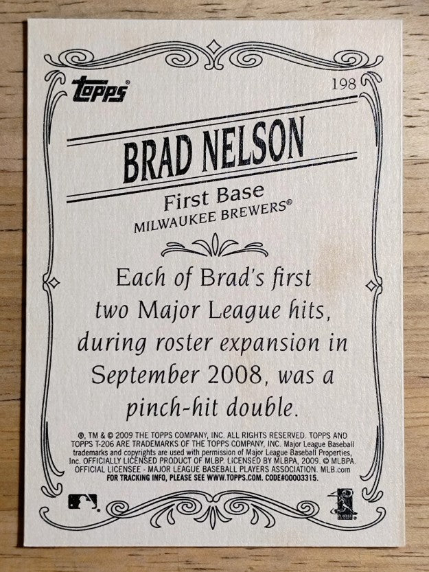 2009 Topps 206 #198 Brad Nelson