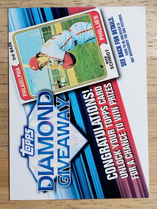 2011 Topps Diamond Giveaway #TDG12 Mike Schmidt