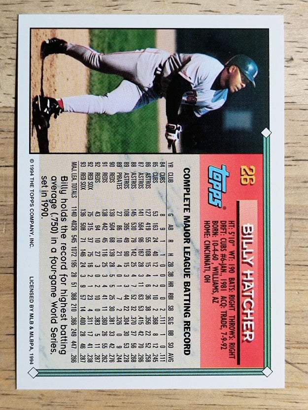 1994 Topps #26 Billy Hatcher