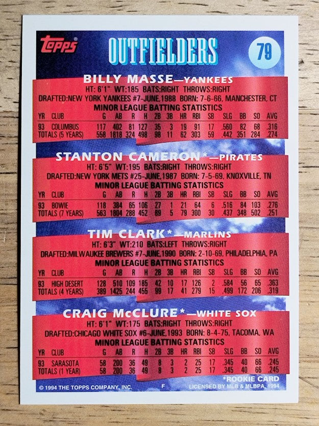 1994 Topps #79 Craig McClure RC