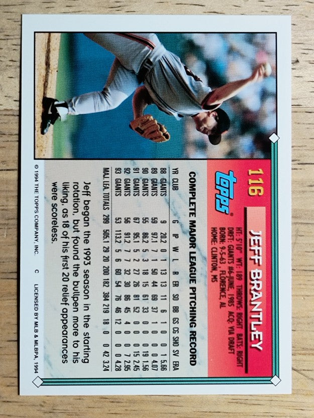 1994 Topps #116 Jeff Brantley