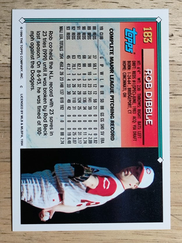 1994 Topps #183 Rob Dibble